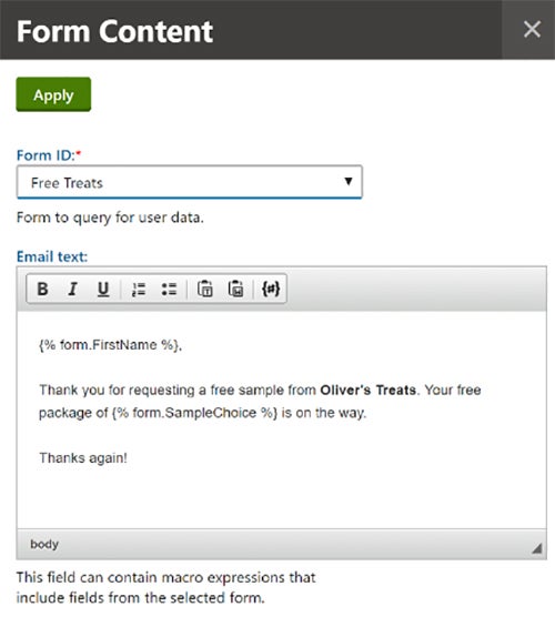 Kentico admin form content screen